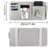 OHAOLYLE Car Sun Visor Organizer,Multi-Pocket Sun Visor Pouch,Leather Car Sun