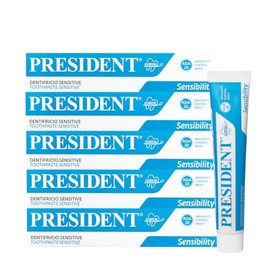 President Set of 5 Sensitive Teeth for Sensitive Teeth and Gums. Gentle, Fast Relief of Tooth Sensitivity and Protects Gums. RDA 20. 5 x 75ml