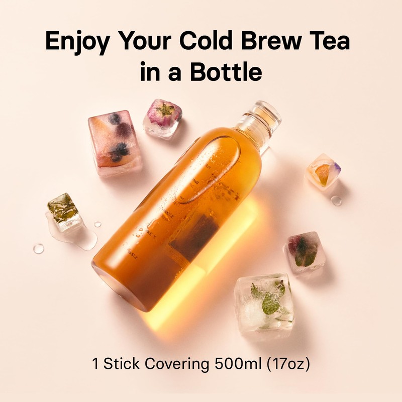 OSULLOC Sunset Peach Cold Brew Tea, Sweet peach flavored iced