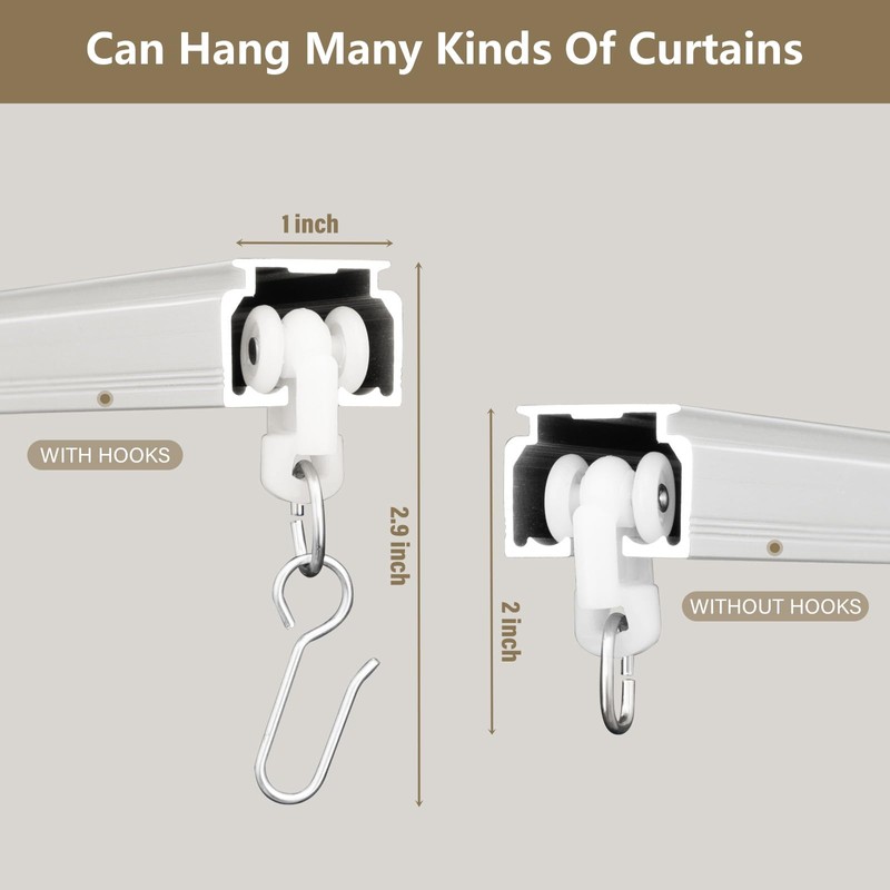 Hoeflife Ceiling Curtain Track, Curtain Track Ceiling Mount, Room Divider