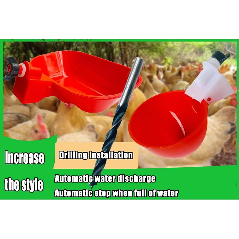 6 Packs Large Automatic Chicken Waterer Cups Chicken Water Cups