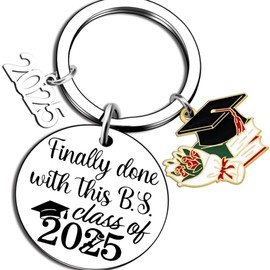 Class of 2025 Keychain - Graduation Gifts for Teen Girls & Boys, Funny Inspirational Graduation Keepsake, 2025 Graduation Party Decorations for Him or Her" Graduation Gifts