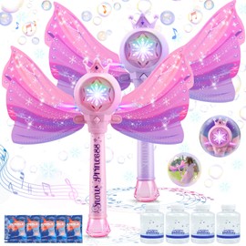 Britik Bubble Wands for Kids Toys for 3 4 5 6 Years Old Girls: Light Up Bubble Wand Toys for 4 Year Old Girls Princess Bubble Wand Little Girl Toys Age 4-5 Outdoor Toys Gifts for Girls 4-6