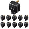 Heavy Duty Rubber 3 Pin Plugs, UK Plug 13A [Black],