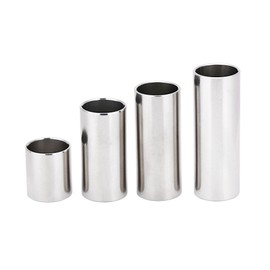 4-Piece Slide Guitar Set, Guitar Slide Musical Instrument Fingertip Slider Stainless Steel Guitar Slide Tube for Electric Guitar, Game Accessories