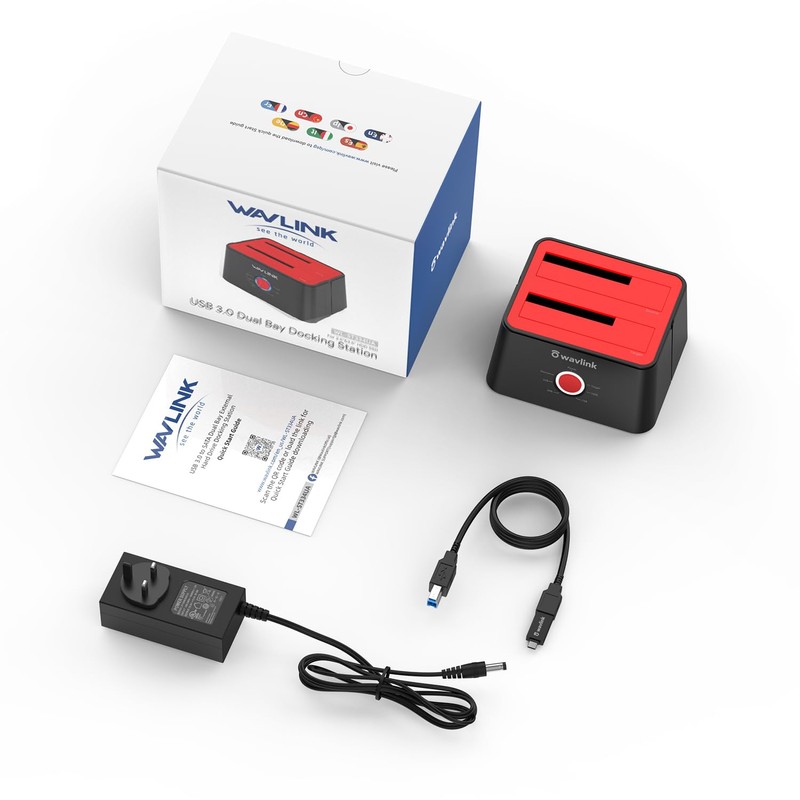 WAVLINK USB 3.0 to SATA I/II/III Dual-Bay External Hard Drive