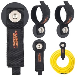 ULIBERMAGNET Strong Magnetic Storage Hooks,Heavy Duty Magnetic Garage Storage Tool Organizer,Extension Cord,Hose, Cable, Rope,Tools for Garage,Pick-up,RV and Workshop(4 Pack/2.59INCH)