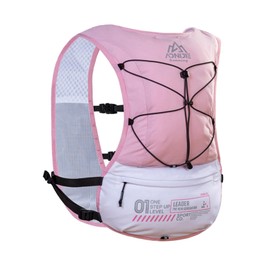 ICE FLAME - Mochila de hidratación multifuncional de 5 l para correr al aire última intervensión para teléfono de 6.8 pulgadas para entrenamiento de maratón, senderismo, senderos y caminatas (rosa)