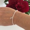 Sterling Silver 925 Beaded Stretch Boy Charm Bracelet