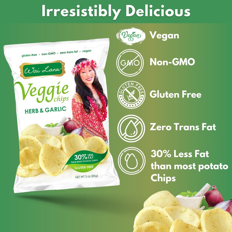 Veggie Chips Herb & Garlic (12 Pack of 3 Ounce