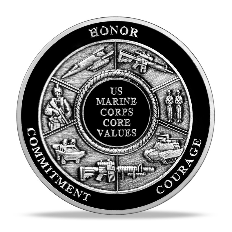 AtSKnSK Marine Corps Core Value Challenge Coin