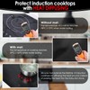 KitchenRaku Large Induction Cooktop Protector Mat, Translucent (Magnetic) Electric Stove