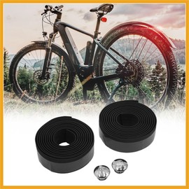 Partuto 2pcs Black Foam Anti Slip Handlebar Tape Bar Grip Wrap for Bike Replacement
