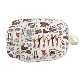 Musical Fans Gift Theatre Lover New York Journalist Cosmetic Bag Musical Lovers Typewriter Makeup Zipper Pouch (Newspaper mb ca)