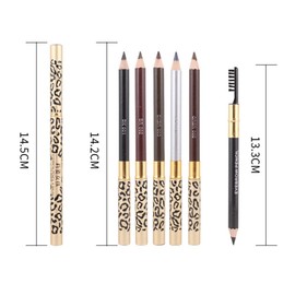 TOVINANNA Long Lasting Eyebrow Pencils Brush Set Double Head Brow Pen Tint Natural Look