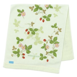 Nishikawa TT23165601 Imabari Face Towel, 13.4 x 29.5 inches (34 x 75 cm), Washable, 100% Cotton, Wedgewood, Wild Strawberry, Soft, Made in Japan, Green