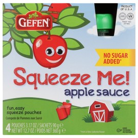 GEFEN APPLESAUCE POUCH UNSWTND 4PK