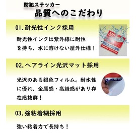 Reiwara Shinkan Security Sticker Security Seal, Security Camera in Operation, Security Camera Sticker, Surveillance Camera Seal, Security Camera Seal, Outdoor [Lightproof/Waterproof/Weatherproof] 4 Sizes, Total 12 Sheets Set (Red, Normal Size)