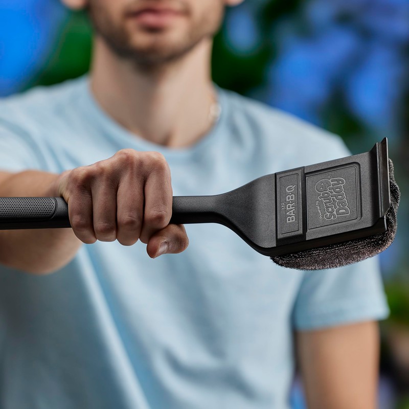 Mr. Bar-B-Q Steam Clean Grill Brush Powered by Scrub Daddy