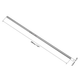 sourcing map Round Steel Rod 4.5 mm HSS Lathe Bar Material Tool 200 mm Long for Shaft Gear Drill Rotating Miniature Axis Cylinder Pin DIY Craft Tool Pack of 5