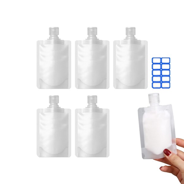 Mesanda Individual Travel Liquid Packaging Pouch Containers in a Bag Travel Bottle, Refill Bottle, Divided Bottle, Leak Proof, Refillable Containers, Cream, Lotion, Emulsion, Storage, Shampoo Bottle,