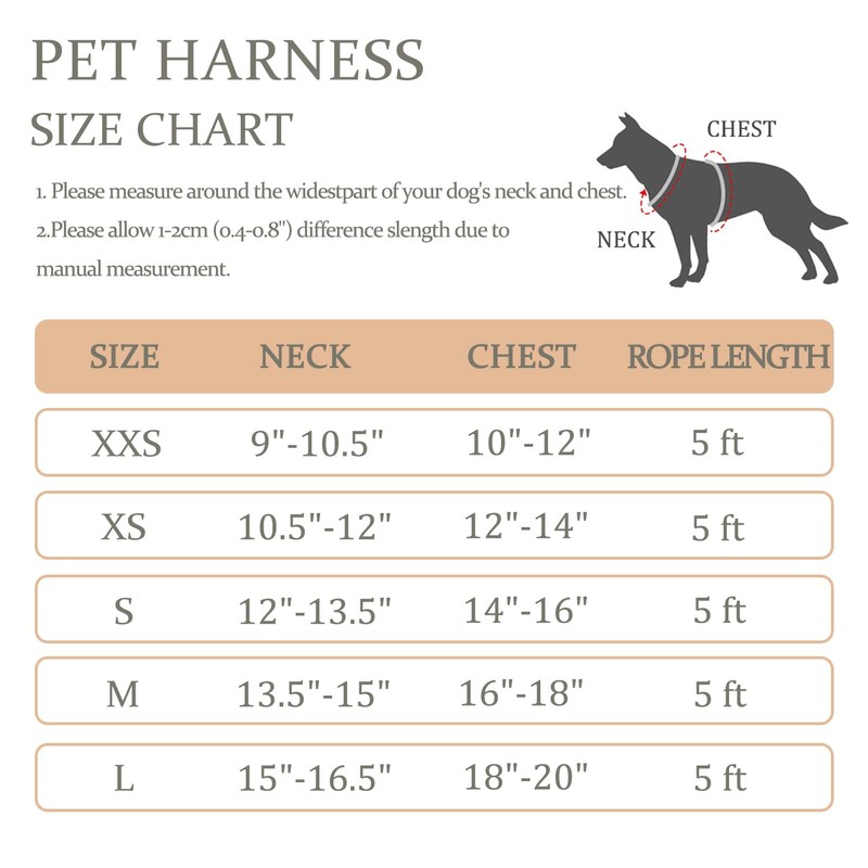 BOOMIBOO Dog Harness with Leash Set, No Pull Adjustable Reflective