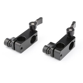 CAMVATE Right Angle Rod Clamp 15mm Rod 90 Degree Rotate for Video Camera DSLR Rig(2 PCS)