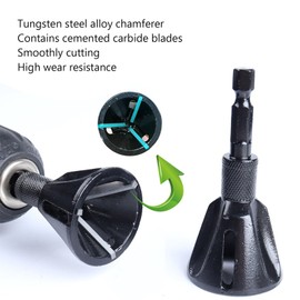 2pcs 1/4in Hex Shank Drill Bit Burr Remover 3 Flute Deburring External Chamfer Tool