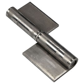 Gedotec Hinges for Welding, Pack of 10, Weld-On Tape for Metal Doors, Weld-On Hinge Height 80 mm, DIN Left, Heavy Duty Hinge for Garden Gates and Machines, Gate Hinge for Steel Gates