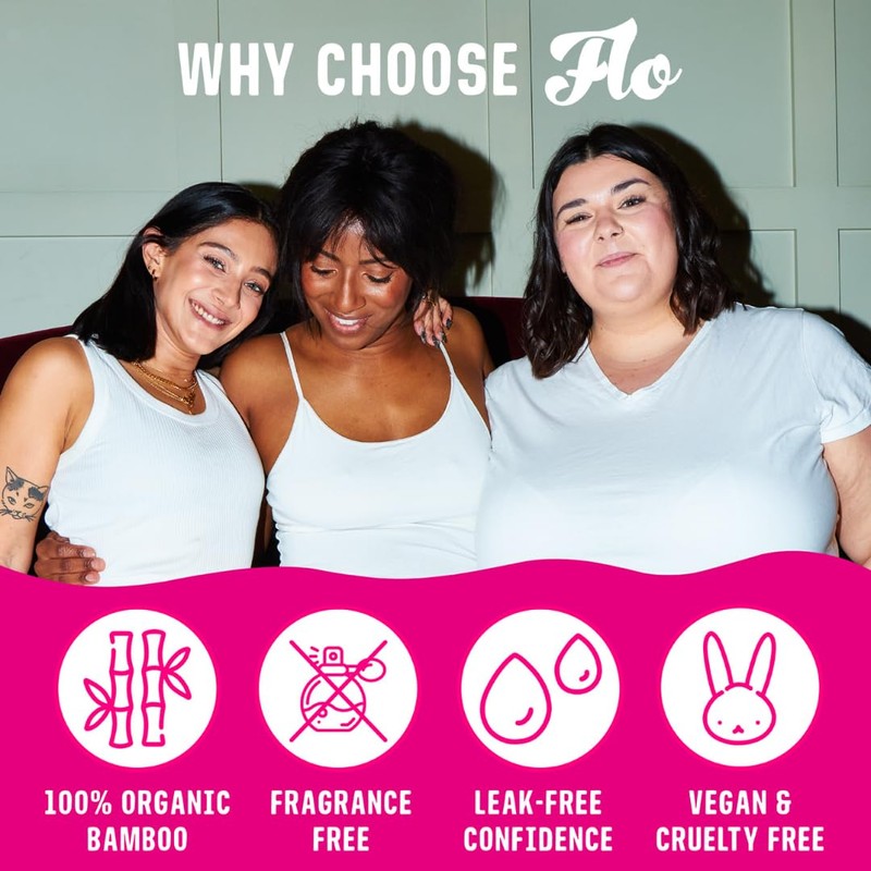 FLO Organic Ultra Long Night Pads (10 Pads)