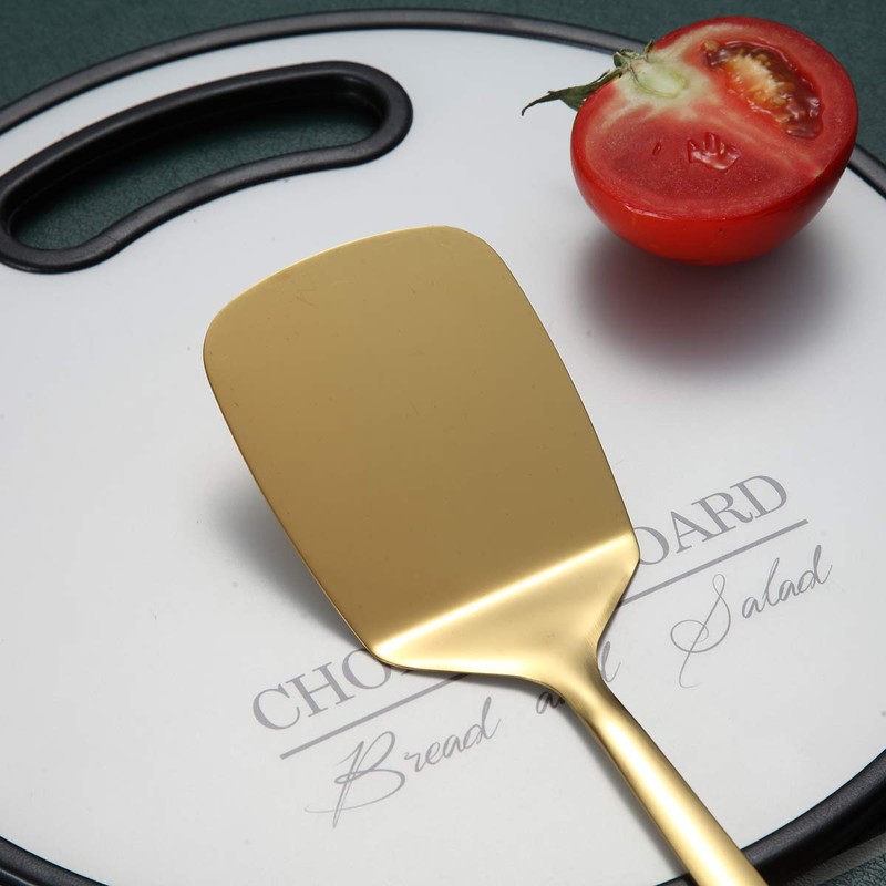 Gold Spatulas, Berglander Solid Turner Titanium Gold Plating,Barbecue Spatulas, Metal
