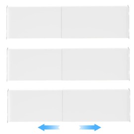 MIYUPTC Adjustable Closet Storage Shelves, Expandable Wardrobe Shelves Organizer System with Sticker for Kitchen, Cupboard, Wardrobe, Under Sink and Bathroom 3 Pack (L:16.9'' to 31.5"; W:7.9")