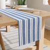 Encasa Cotton Dining Table Runner | Franca Blue & White