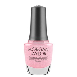Morgan Taylor Nail Lacquer (Taffeta) Light Pink Nail Polish, Finger Nail Polish, Long Lasting Nail Polish, Light Pink Sparkle Nail Lacquer, Finger Nail Polishes.5 ounce