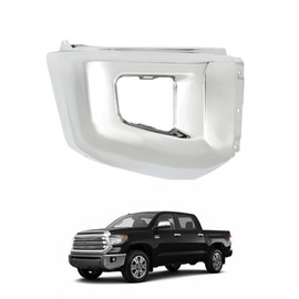 GXYWADY Front Bumper End Cap Passenger Side Right RH Chrome Steel without Parking Replacement for Tundra 2014 2015 2016 2017 2018 2019 2020 2021 Replacement for TO1005184 521120C040