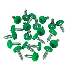 Sealey PTNPG License Plate Screw 4.8 x 18mm Green (Pack of 50)