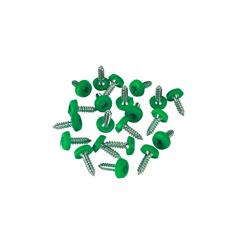 Sealey PTNPG License Plate Screw 4.8 x 18mm Green (Pack