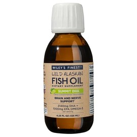 Wileys Finest Summit DHA lquido, 2140 mg DHA  460 mg EPA Omega-3s, aceite de pescado alaska atrapado en el bosque, 25 porciones                       