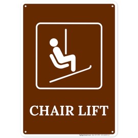 Chair Lift Sign, 10x14 Inches, Rust Free .040 Aluminum, Fade Resistant, Made in USA by My Sign Center