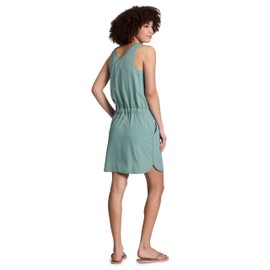 RBX Active Tank Dress for Women Sleeveless Stretch Woven Quick Drying Hiking Golf Dress Beach Coverup Tunic with Pockets Sea