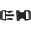 Click Clasp, W: 15 mm, black, 4pcs