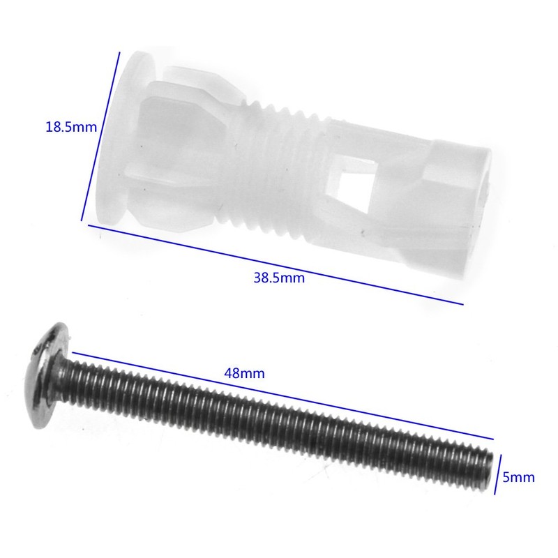 Micro Trader 2pcs Toilet Top Cover Lid Seat Fixings WC
