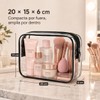 Set de 3 Bolsas de Maquillaje Transparentes de Viaje