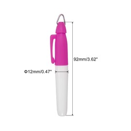 PATIKIL Mini Permanent Markers, 12 Pack Golf Ball Marker Pens with Keychain Clip for Office Meeting Outdoor Activities, Pink