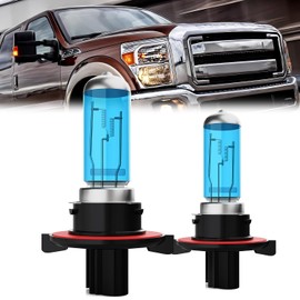 LECCIBUB Headlight Bulbs Compatible With Ford F250 Super Duty 2005-2020, 9008 High Low Beam Halogen Light Bulb Combo, Super Bright 6000K White, Plug and Play, Pack of 2