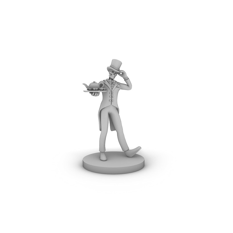 Skeleton Butler Tabletop DND Gaming Miniature