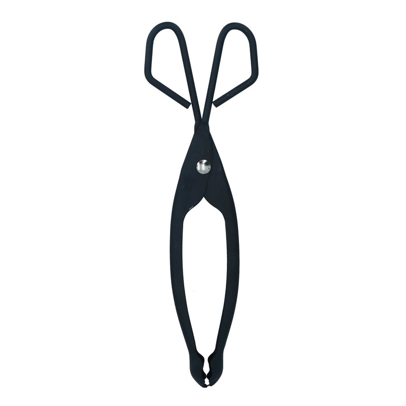 Straight Log Tongs Metal Fireplace Firepit Wood Coal Scissor Grabber