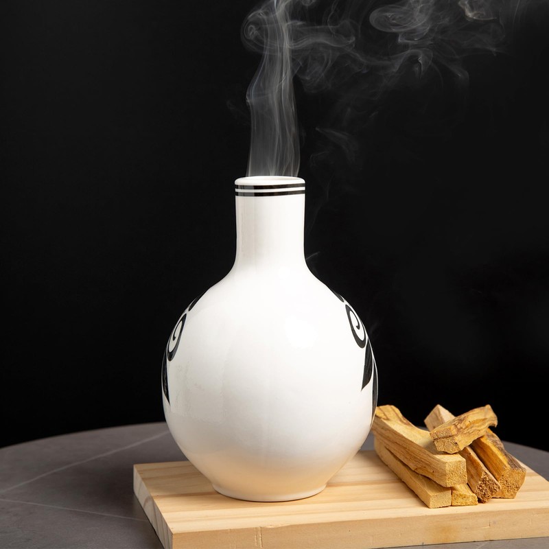 MOUGIGI Handcrafted Palo Santo Holder Ceramic Incense Burner - Compact