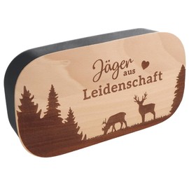 Spruchreif Lunch Box with Engraved Breakfast Board, Plastic Lunch Box, Outdoor Breakfast, Gift Hunting, Hunting Gifts