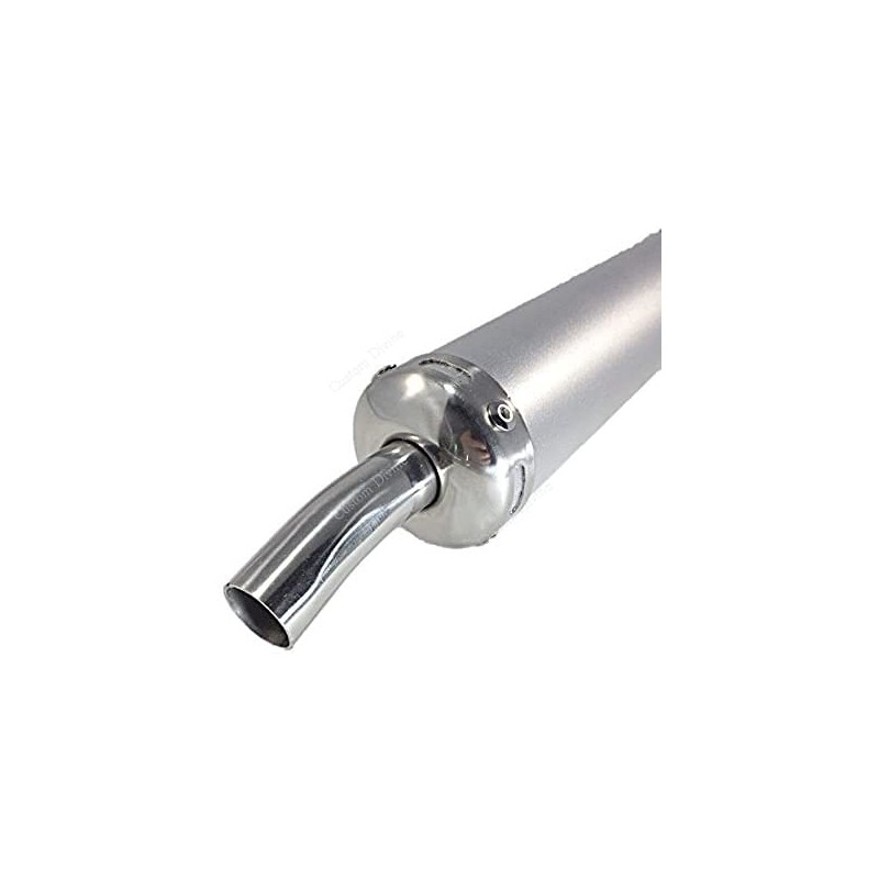 2 Stroke 2st Chamber Muffler Silencer Silver Black Blue Red